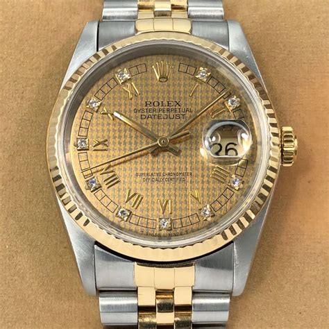 Rolex Datejust 16233 Houndstooth Dial 